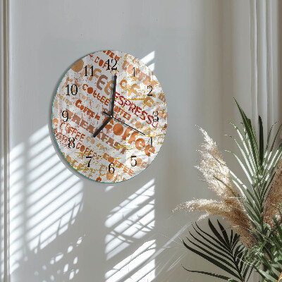 Round wall clock Coffee