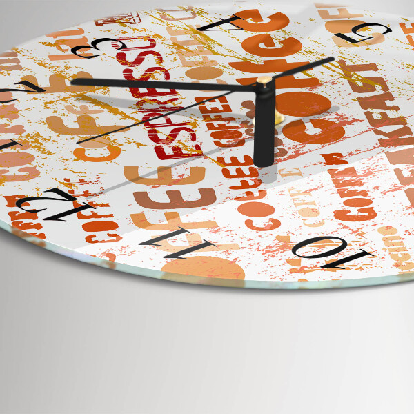 Round wall clock Coffee