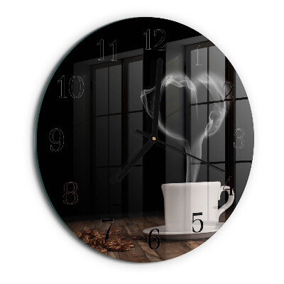 Round wall clock Coffee