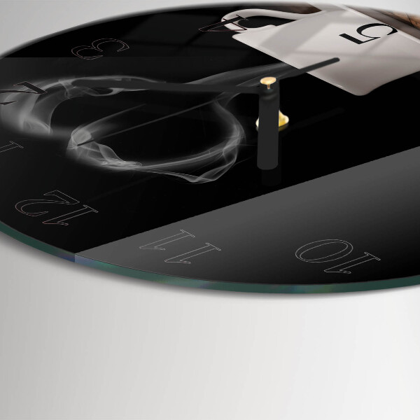 Round wall clock Coffee