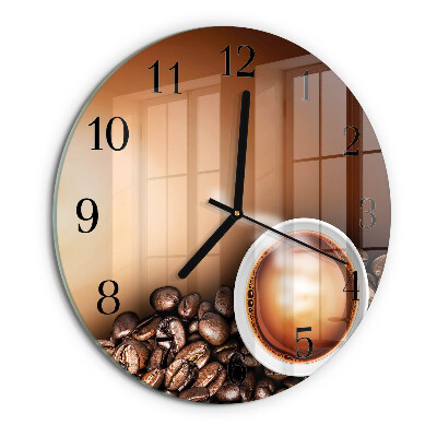 Round wall clock Coffee