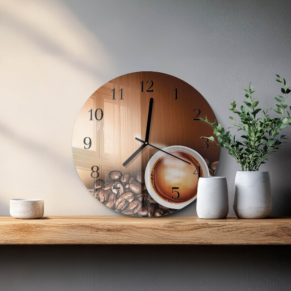Round wall clock Coffee
