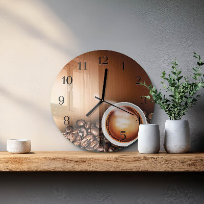 Round wall clock Coffee