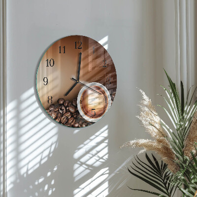 Round wall clock Coffee