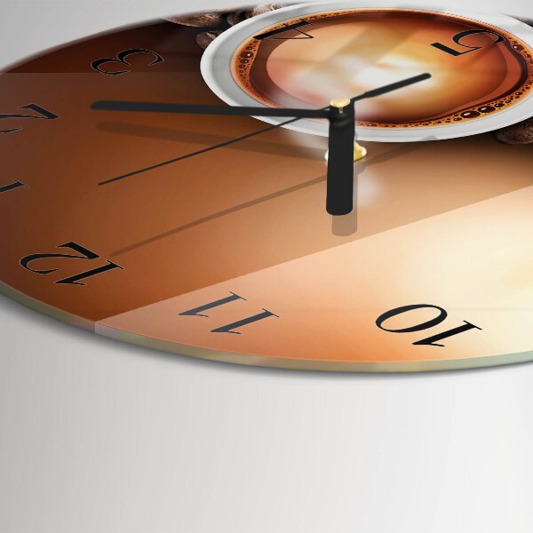 Round wall clock Coffee
