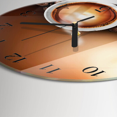 Round wall clock Coffee