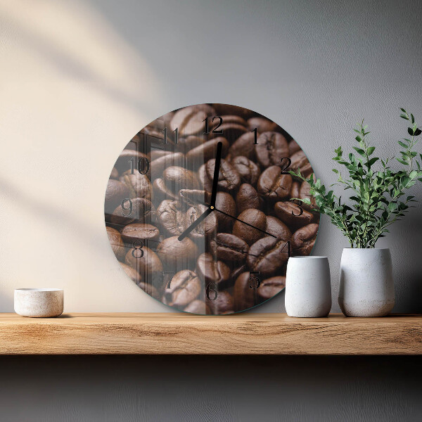 Round wall clock Coffee Beans