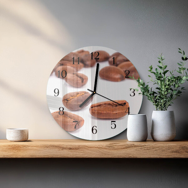 Round wall clock Coffee Beans