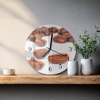 Round wall clock Coffee Beans