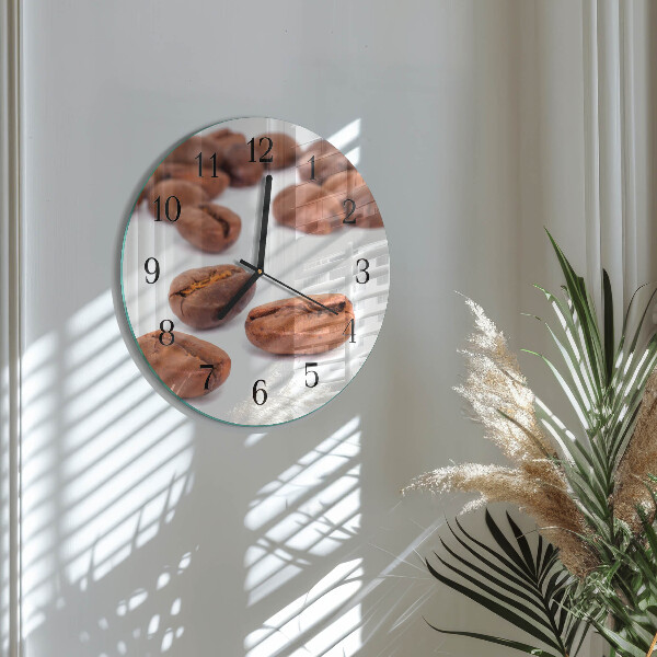 Round wall clock Coffee Beans