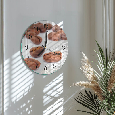 Round wall clock Coffee Beans