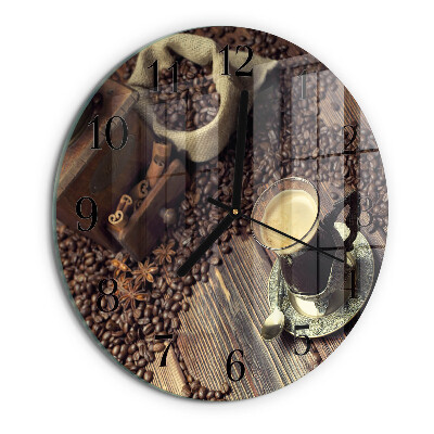 Round wall clock Coffee