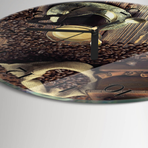 Round wall clock Coffee