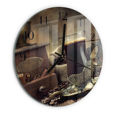 Round wall clock Coffee