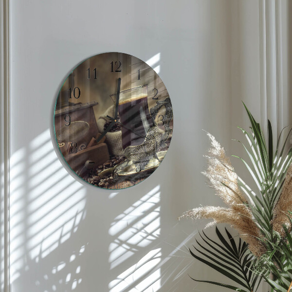 Round wall clock Coffee