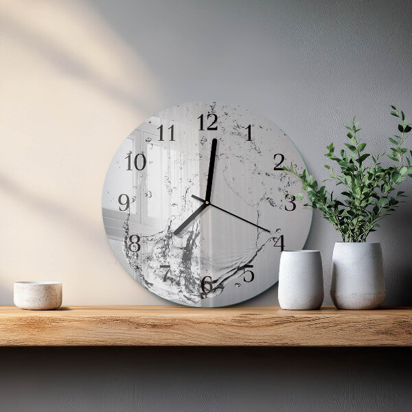 Round wall clock Water