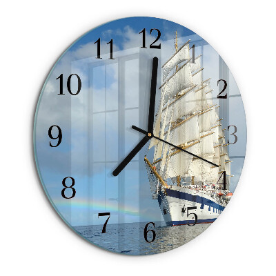Round wall clock Ship