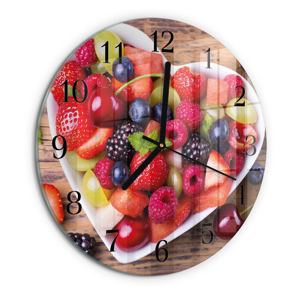 Round wall clock Fruit