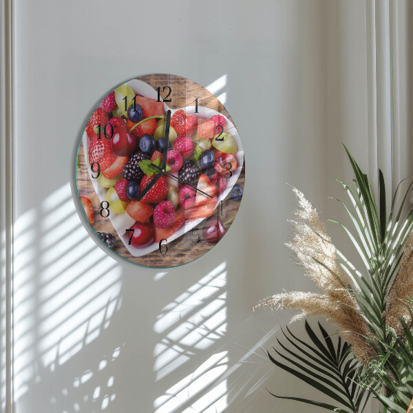 Round wall clock Fruit