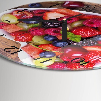Round wall clock Fruit