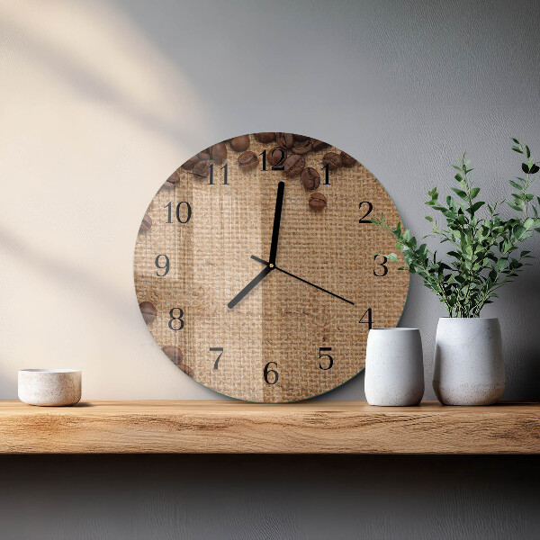 Round wall clock Coffee Beans