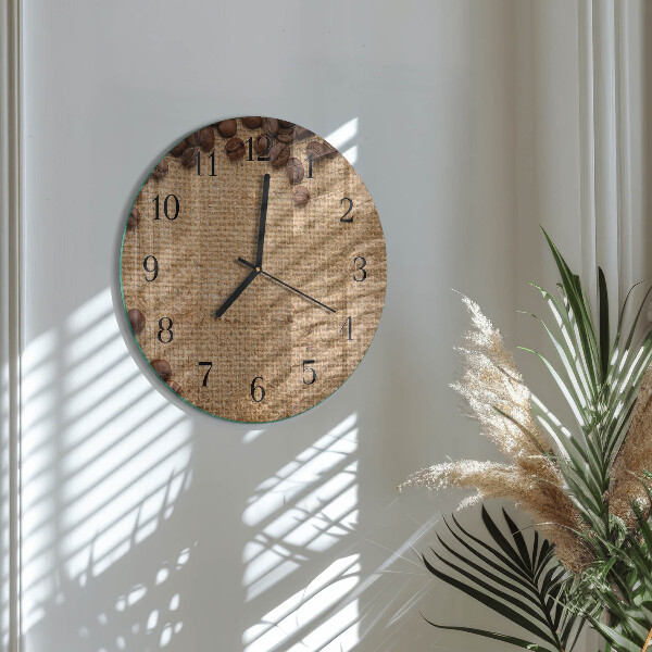 Round wall clock Coffee Beans