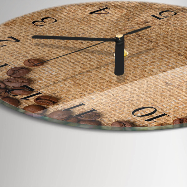 Round wall clock Coffee Beans