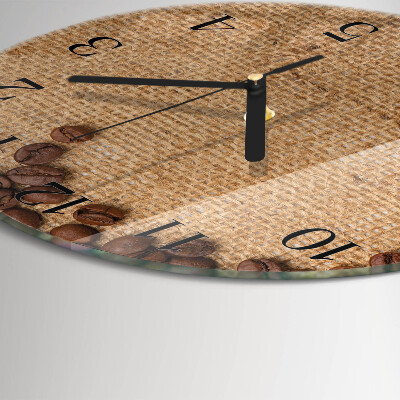 Round wall clock Coffee Beans