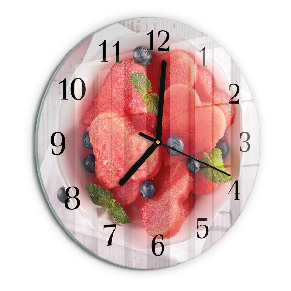 Round wall clock Watermelon Heart