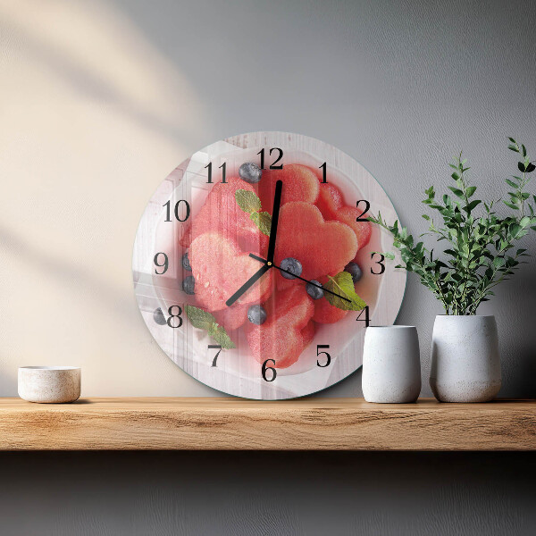 Round wall clock Watermelon Heart