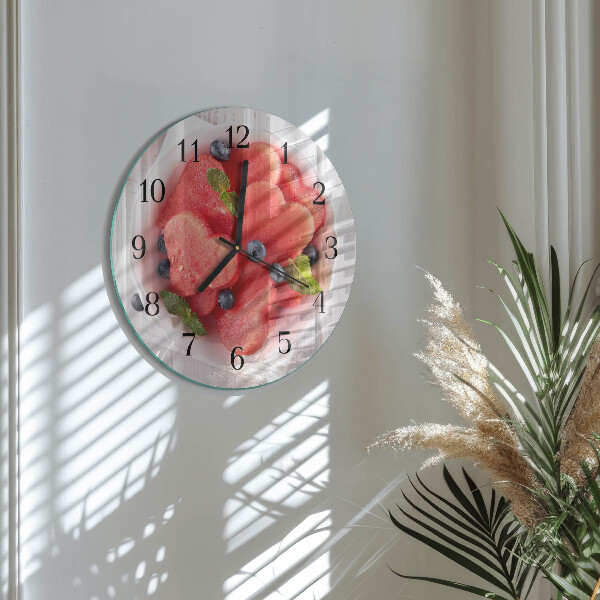 Round wall clock Watermelon Heart