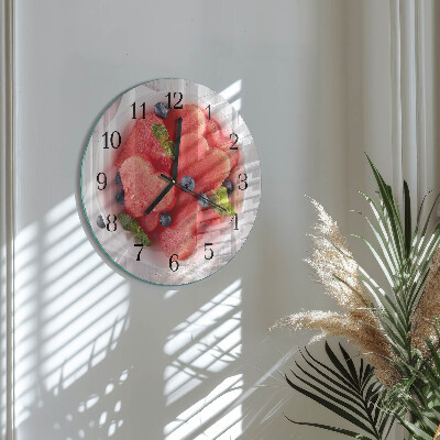 Round wall clock Watermelon Heart
