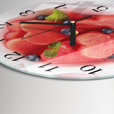 Round wall clock Watermelon Heart