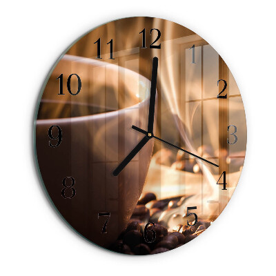 Round wall clock Coffee