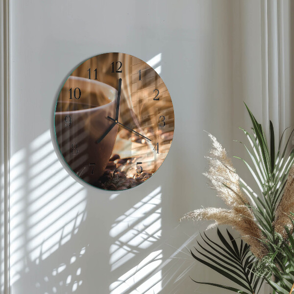 Round wall clock Coffee