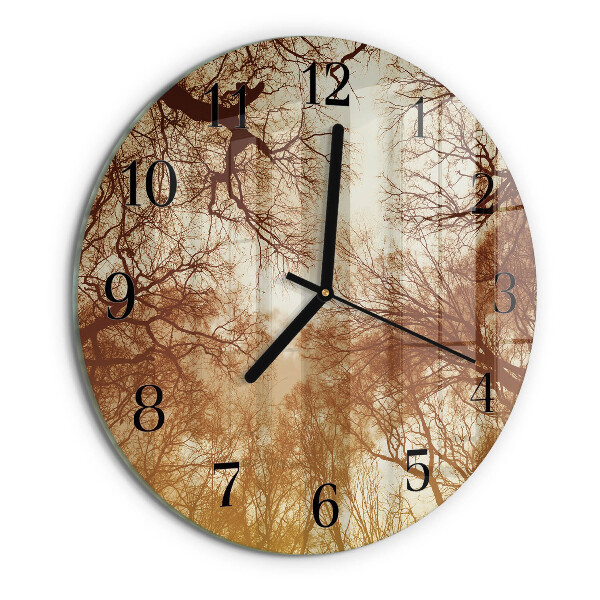 Round wall clock Tree crowns