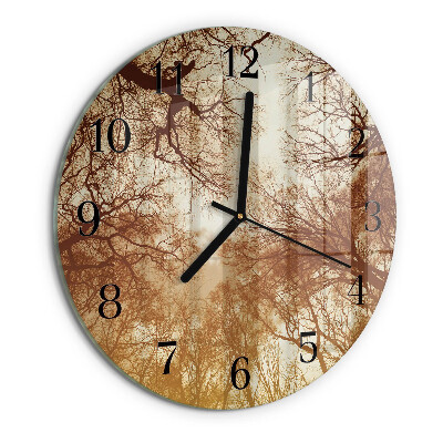 Round wall clock Tree crowns