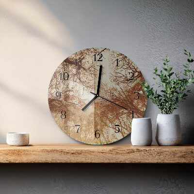 Round wall clock Tree crowns
