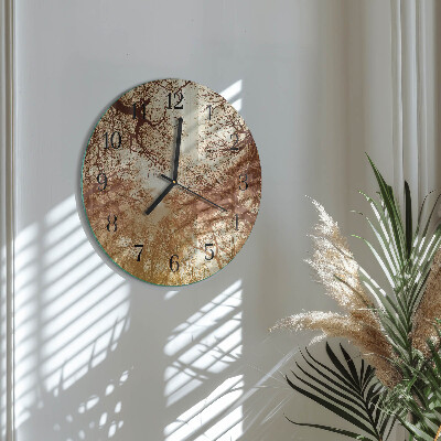 Round wall clock Tree crowns