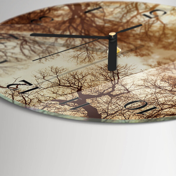 Round wall clock Tree crowns