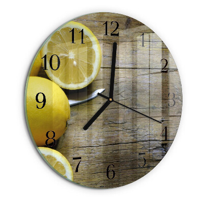 Round wall clock Juicy lemons