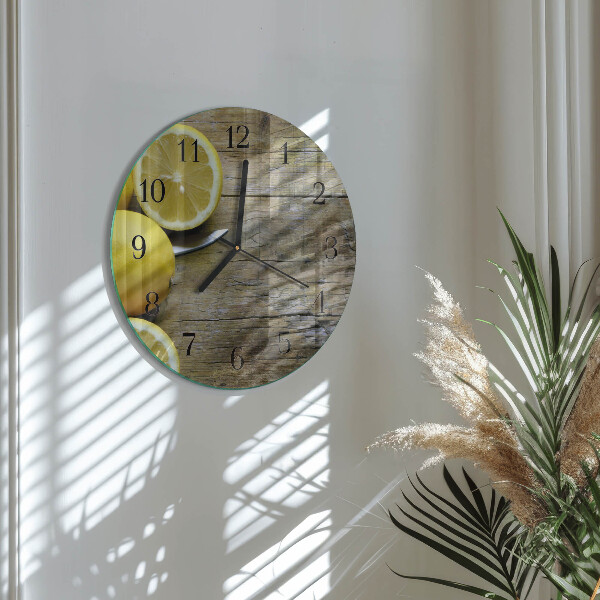 Round wall clock Juicy lemons