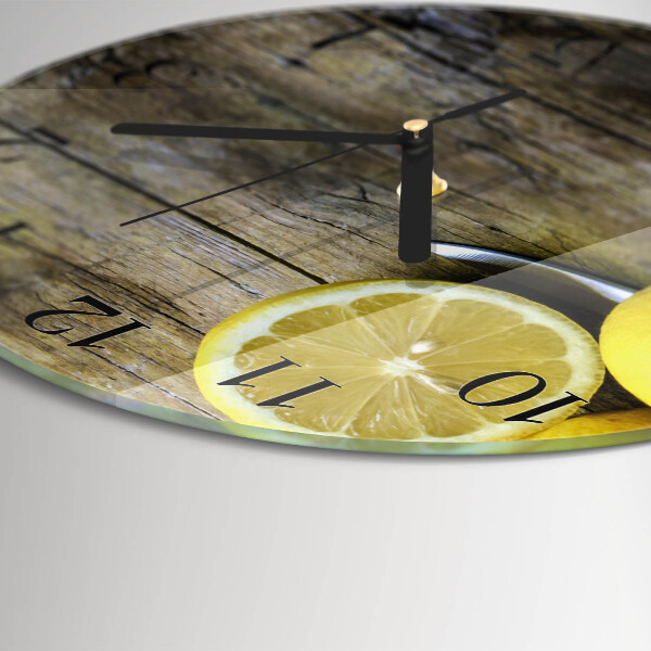 Round wall clock Juicy lemons