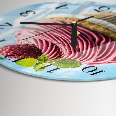 Round wall clock Raspberry muffin