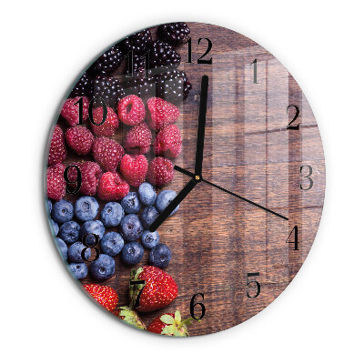 Round wall clock Forest fruits