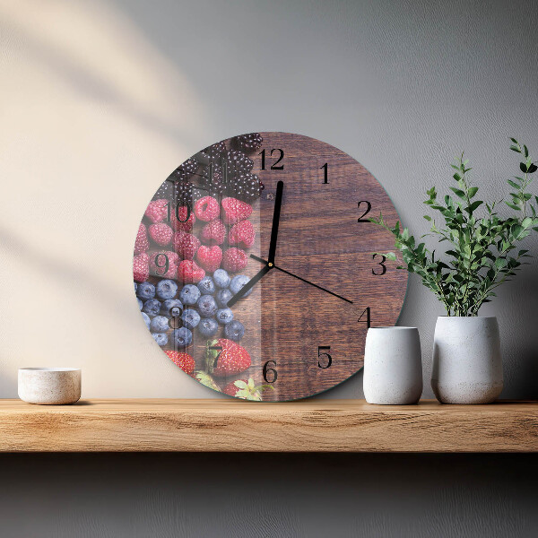 Round wall clock Forest fruits