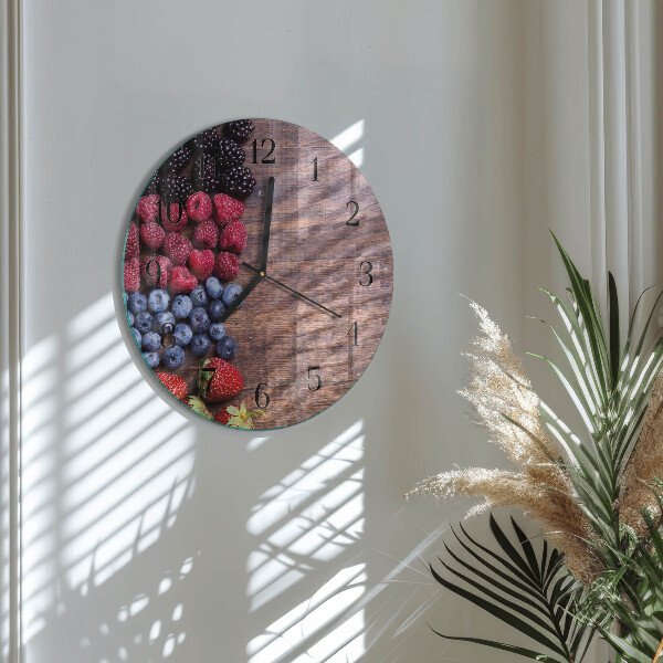 Round wall clock Forest fruits