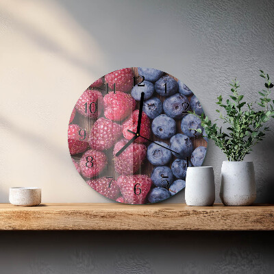 Round wall clock Forest fruits