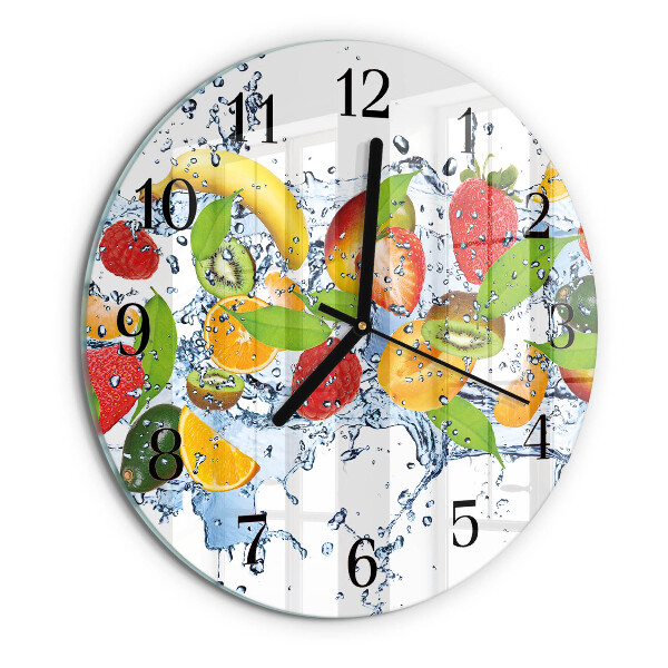 Round wall clock Fruit Water