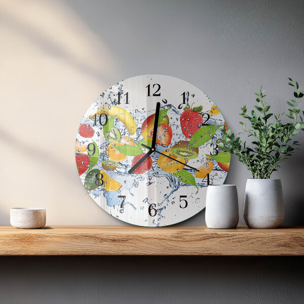 Round wall clock Fruit Water